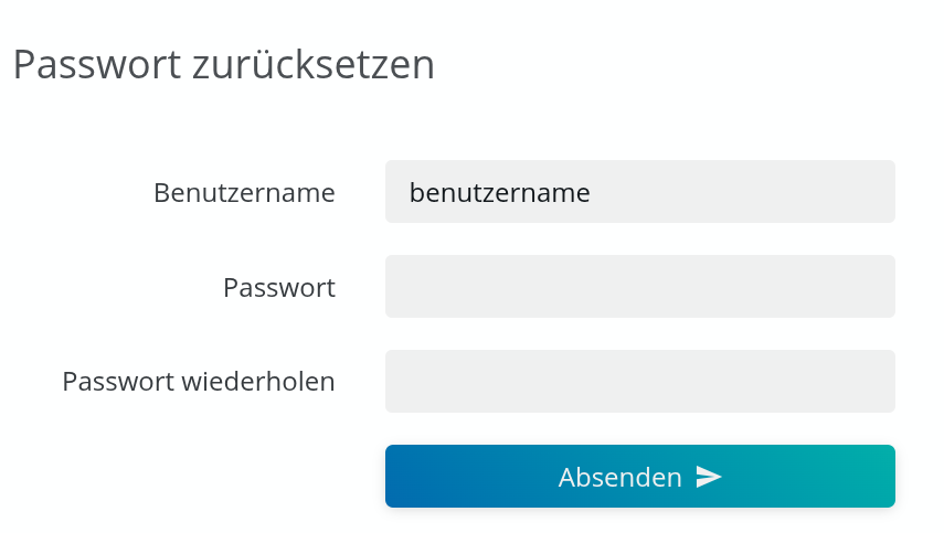 Passwort neu festlegen
